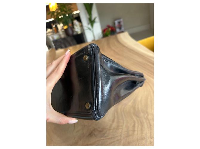 Borsa a mano Hermès Kelly 32 in pelle box nera Nero - vista 7