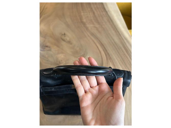Borsa a mano Hermès Kelly 32 in pelle box nera Nero - vista 8