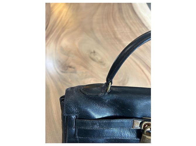 Borsa a mano Hermès Kelly 32 in pelle box nera Nero - vista 9
