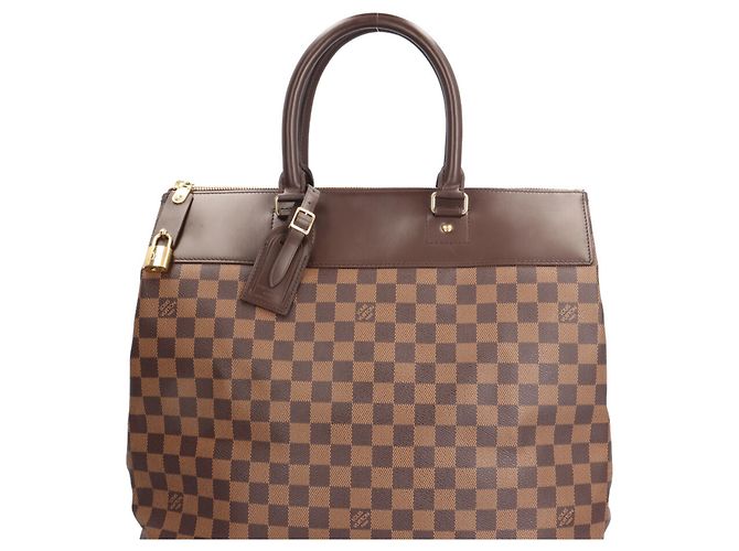 Bolsa Boston Damier Greenwich PM Louis Vuitton Marrom - vista 7