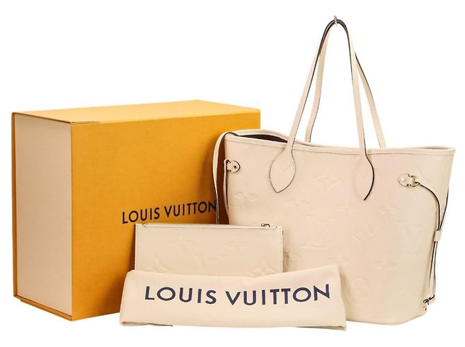 Borsa tote Neverfull MM in Monogram Empreinte Louis Vuitton Crudo - vista 17