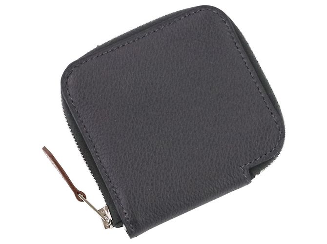 Monedero/case para monedas Azap Mini en seda y Epsom de Hermès Negro - vista 2