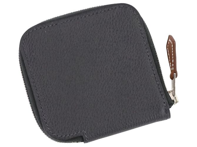 Monedero/case para monedas Azap Mini en seda y Epsom de Hermès Negro - vista 3