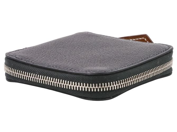 Monedero/case para monedas Azap Mini en seda y Epsom de Hermès Negro - vista 5