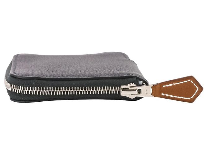 Monedero/case para monedas Azap Mini en seda y Epsom de Hermès Negro - vista 6