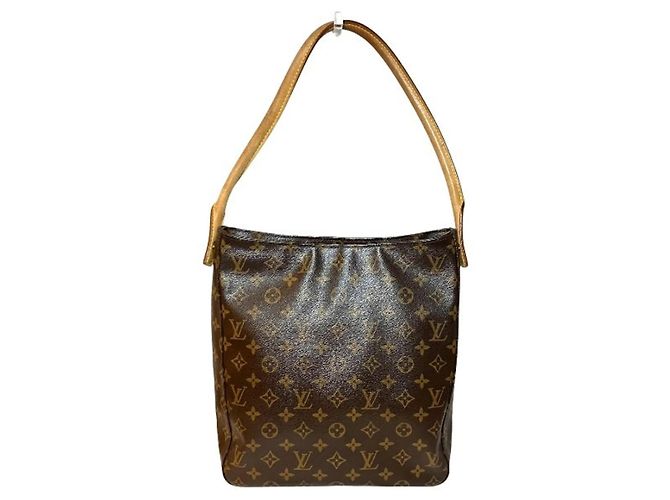 Borsa Tote Louis Vuitton Monogram Looping GM Marrone - vista 2