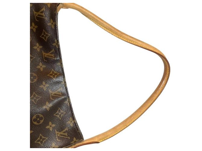 Borsa Tote Louis Vuitton Monogram Looping GM Marrone - vista 8