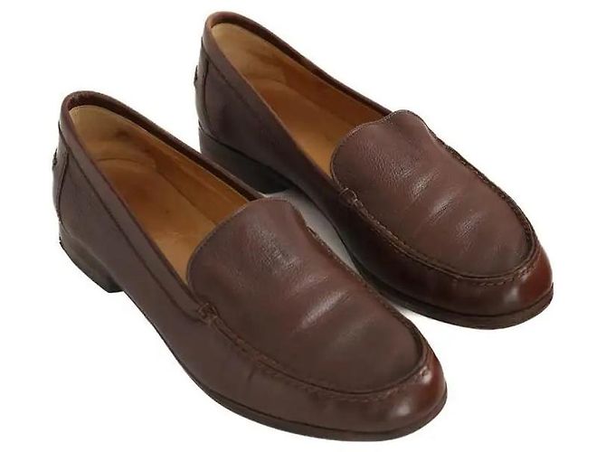 Hermès Mocassini in pelle marrone - vista 3