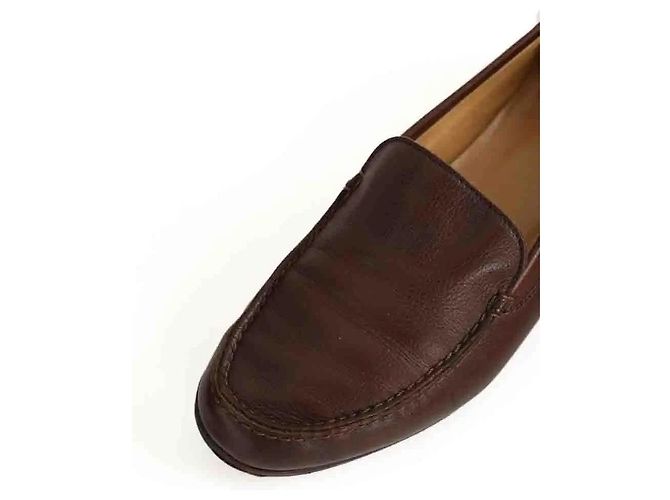 Hermès Mocassini in pelle marrone - vista 4
