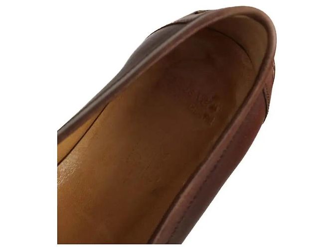 Hermès Mocassini in pelle marrone - vista 5