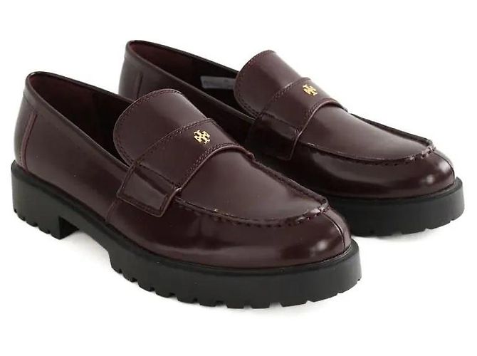 Tory Burch Mocassini in pelle bordeaux Bordò - vista 3