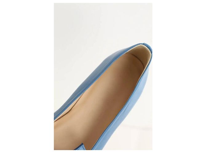 Lanvin Bailarinas azules de piel de ternera estilo pony - vista 5