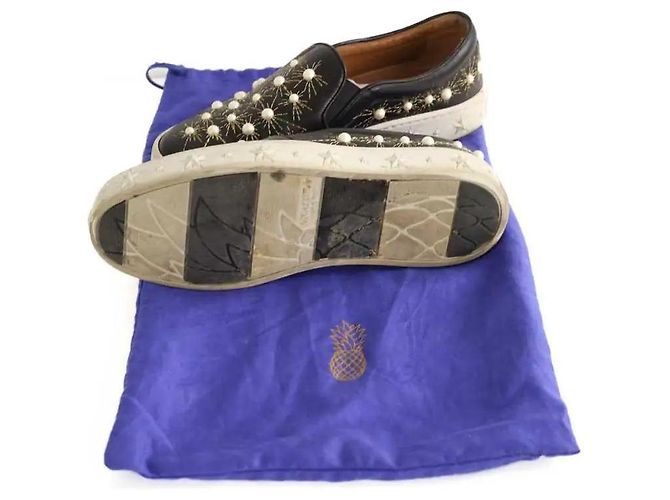 Aquazzura Schwarze Leder-Sneaker - Ansicht 6