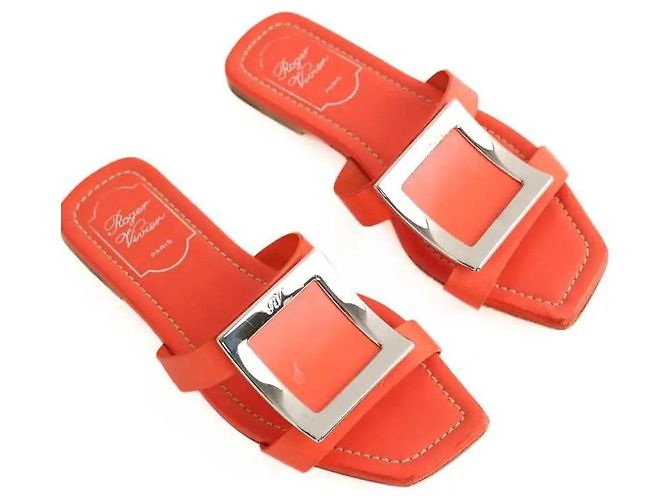 Roger Vivier Sandali in pelle arancioni Arancione - vista 3