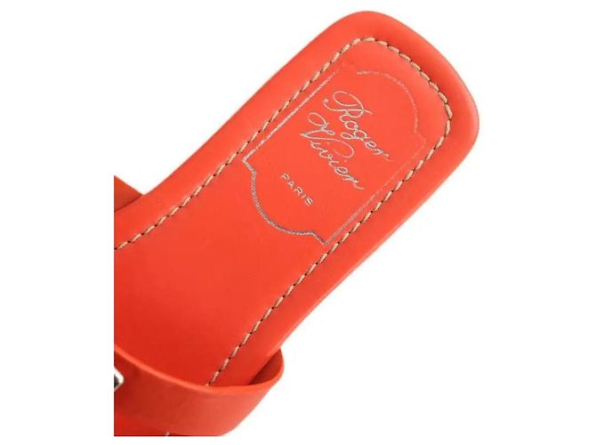 Roger Vivier Sandali in pelle arancioni Arancione - vista 4