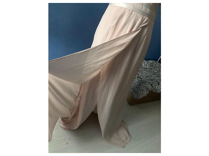 Asos Design transparentes rosa Kleid mit Schlitz vorne Pink - Ansicht 2
