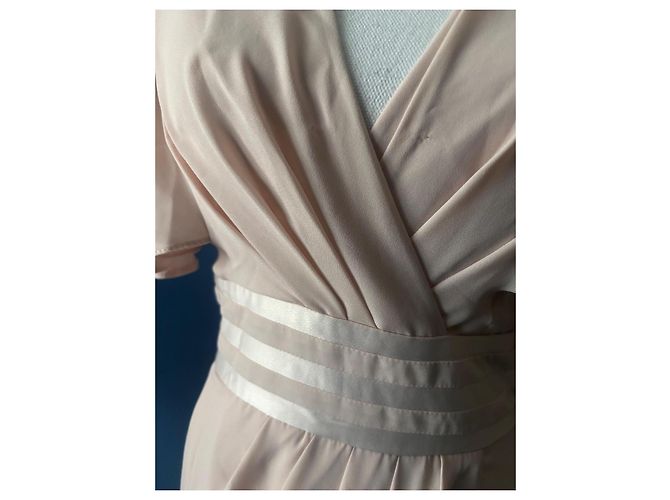 Asos Design transparentes rosa Kleid mit Schlitz vorne Pink - Ansicht 5