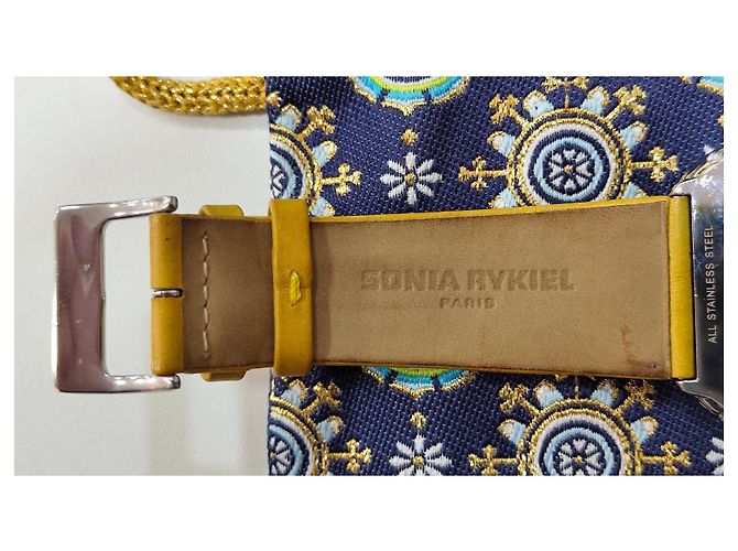 Orologio Ovale Sonia Rykiel con Quadrante Nero e Strass Verde - vista 4