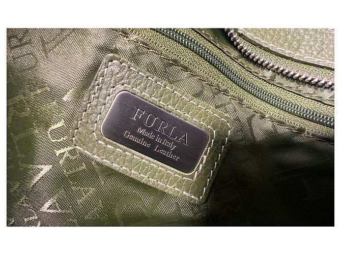 Borsa in pelle verde Furla - vista 8