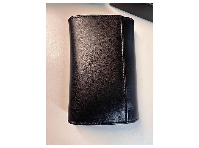 Cartera de cuero negro Thierry Mugler con estrella - vista 4