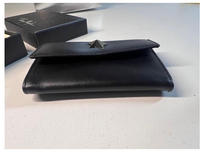 Cartera de cuero negro Thierry Mugler con estrella - vista 5