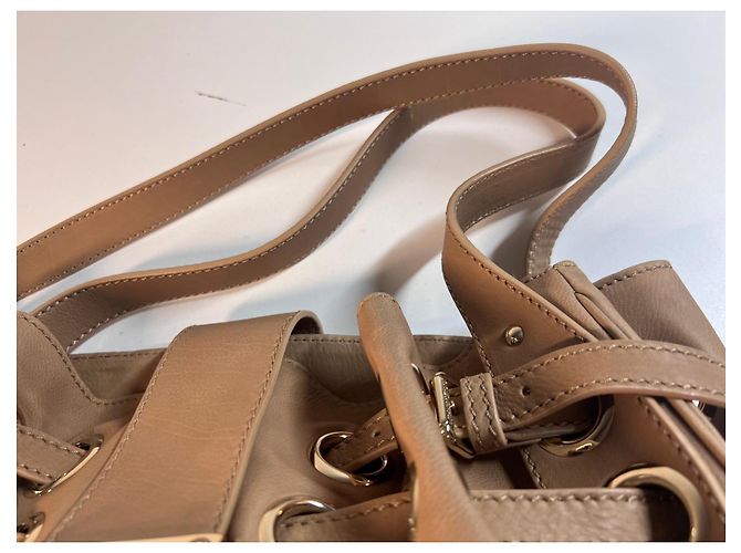 Borsa a mano in pelle beige di Jimmy Choo - vista 11
