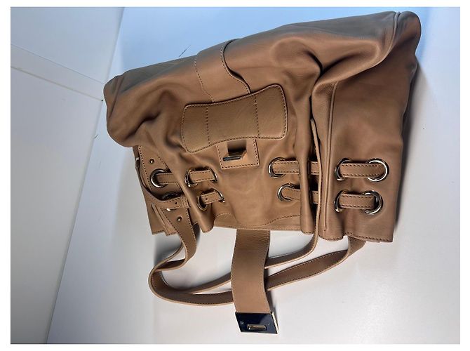 Borsa a mano in pelle beige di Jimmy Choo - vista 13