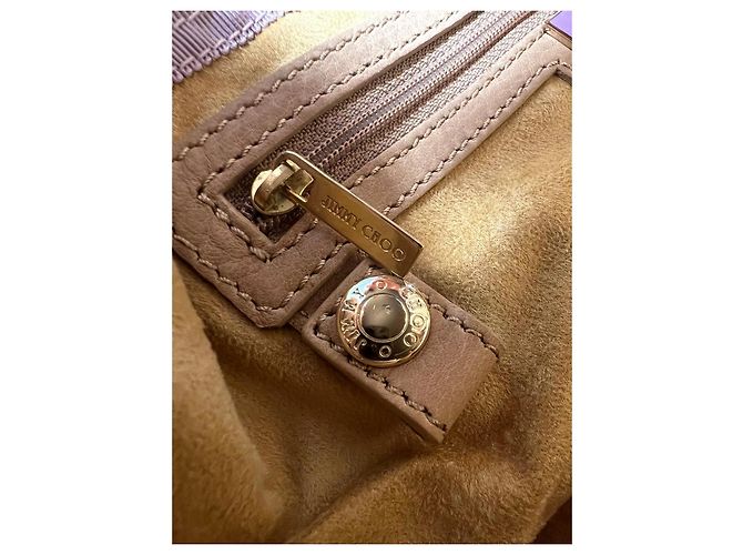 Borsa a mano in pelle beige di Jimmy Choo - vista 17