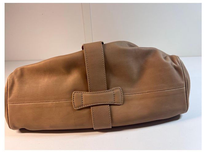 Borsa a mano in pelle beige di Jimmy Choo - vista 7