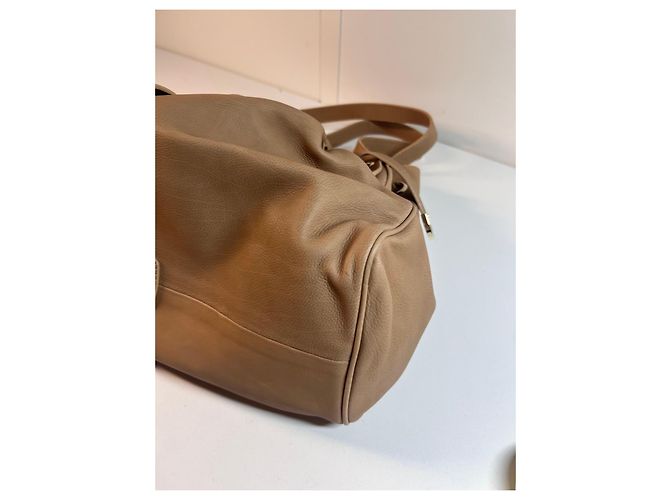 Borsa a mano in pelle beige di Jimmy Choo - vista 9