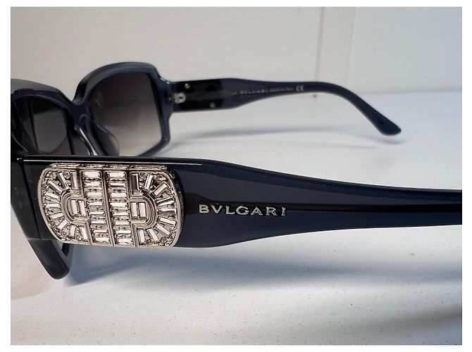 Bulgari Occhiali da sole Bvlgari decorati con cristalli Nero - vista 4