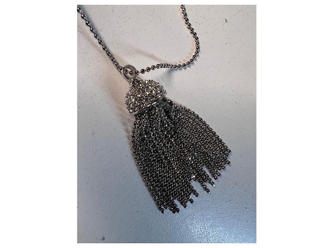 Collana Tassel Swarovski Argento - vista 5