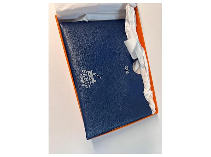 Hermès Leather Postcard Pouch Blue - view 2