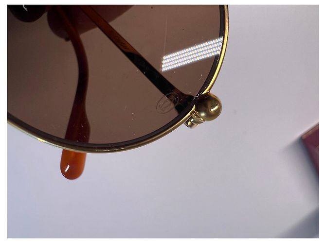Gafas de sol Cartier de metal dorado - vista 11