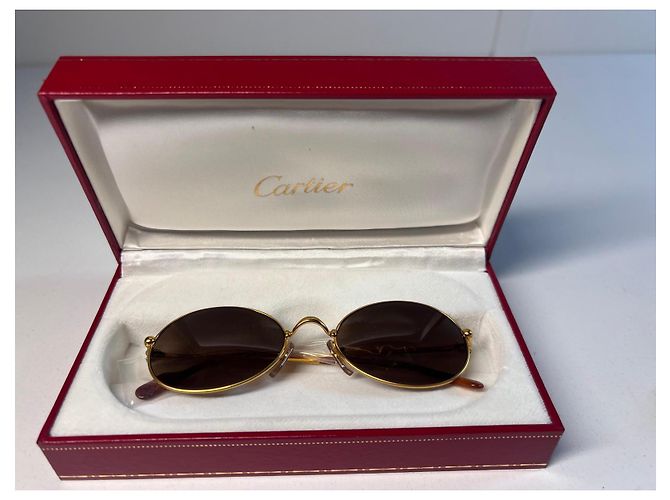 Gafas de sol Cartier de metal dorado - vista 2