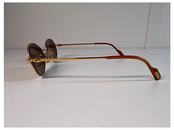 Gafas de sol Cartier de metal dorado - vista 3