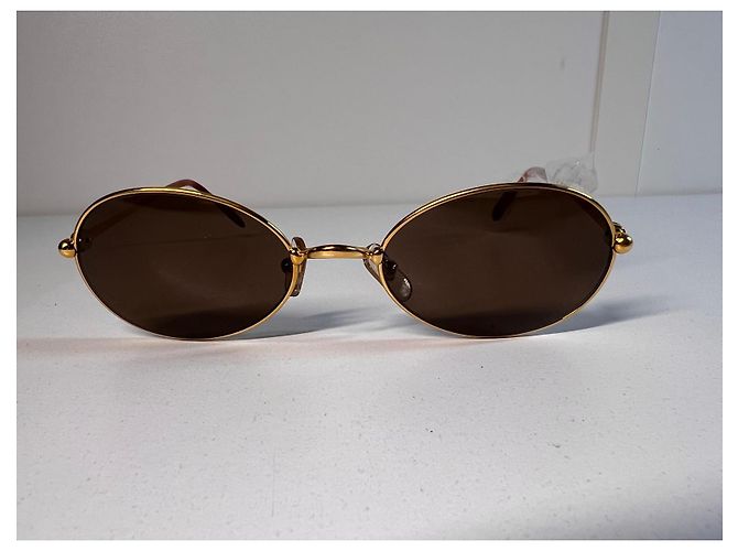 Gafas de sol Cartier de metal dorado - vista 4