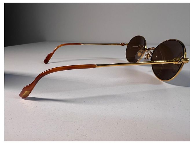 Gafas de sol Cartier de metal dorado - vista 5