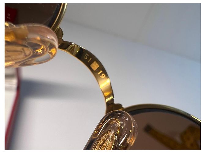 Gafas de sol Cartier de metal dorado - vista 6