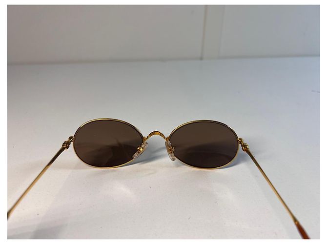 Gafas de sol Cartier de metal dorado - vista 7