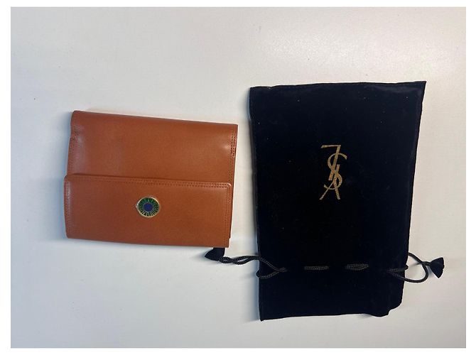 Yves Saint Laurent YSL Brown Leather Wallet - view 2