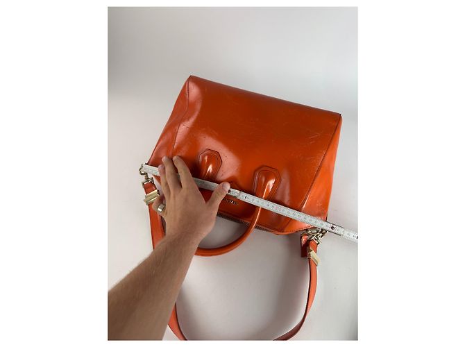 Vintage Givenchy Antigona 2Way Leather Bag Orange - view 12