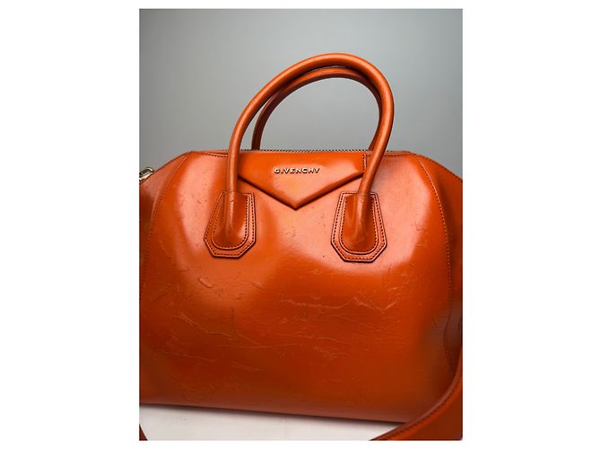 Vintage Givenchy Antigona 2Way Leather Bag Orange - view 4