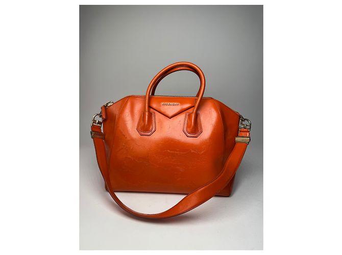 Vintage Givenchy Antigona 2Way Leather Bag Orange - view 7