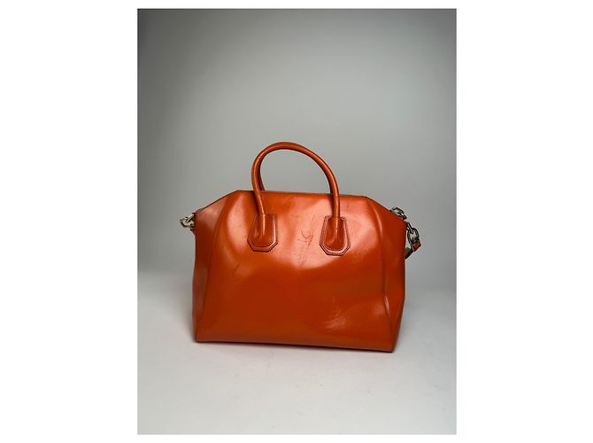 Vintage Givenchy Antigona 2Way Leather Bag Orange - view 9