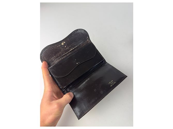 Céline Vintage Celine Paris Macadam Monogram Wallet Brown Camel - view 5