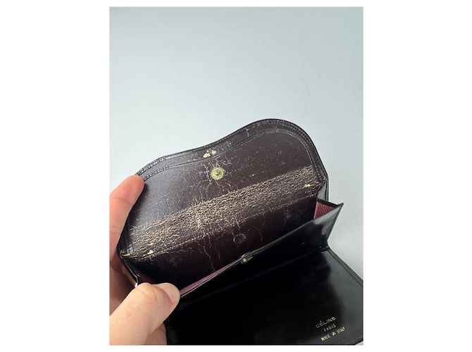 Céline Vintage Celine Paris Macadam Monogram Wallet Brown Camel - view 7