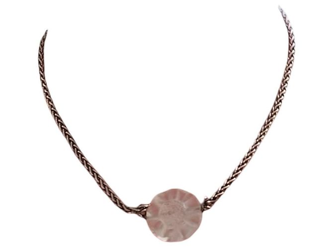 Collana Lalique in Cristallo con Catena d'Argento Silver hardware - vista 6