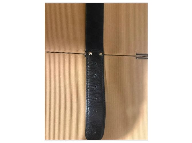 Cinto Gucci de tecido preto com fivela de bambu - vista 3