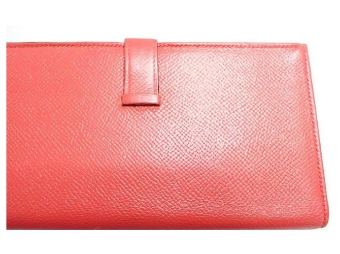 Béarn Cartera Hermès Roja de Piel - vista 11